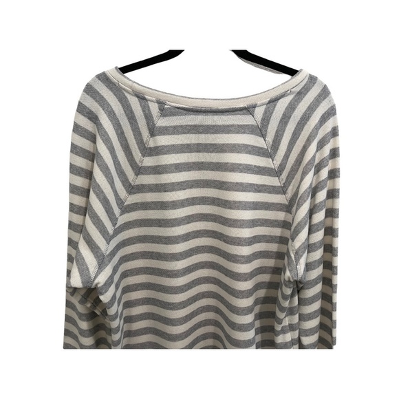COMPANY by Ellen Tracy Gray Striped Embellished Long Sleeve Fleece 2XL XXL NWT - Picture 4 of 4